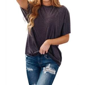 NEW ONE ELEVEN NORTH tried and true slouchy tee in grey
